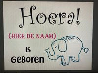 Geboortebord - Gepersonaliseerd - 50x70 cm