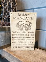 Tekstbordje In deze mancave Bierglazen