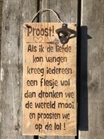 Tekstbord Proost met bieropener