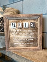 Tekstbord Huis