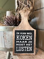 Tekstplank Ik kan wel koken - 30x15 cm