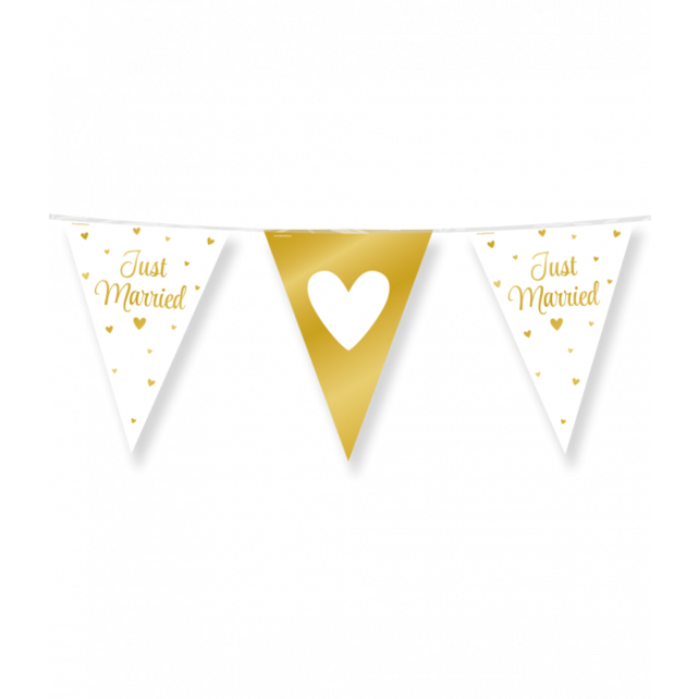 Party Flags foil - Just married